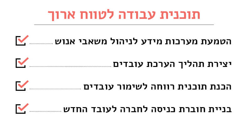 צ'קליסט אינפו לטווח ארוך